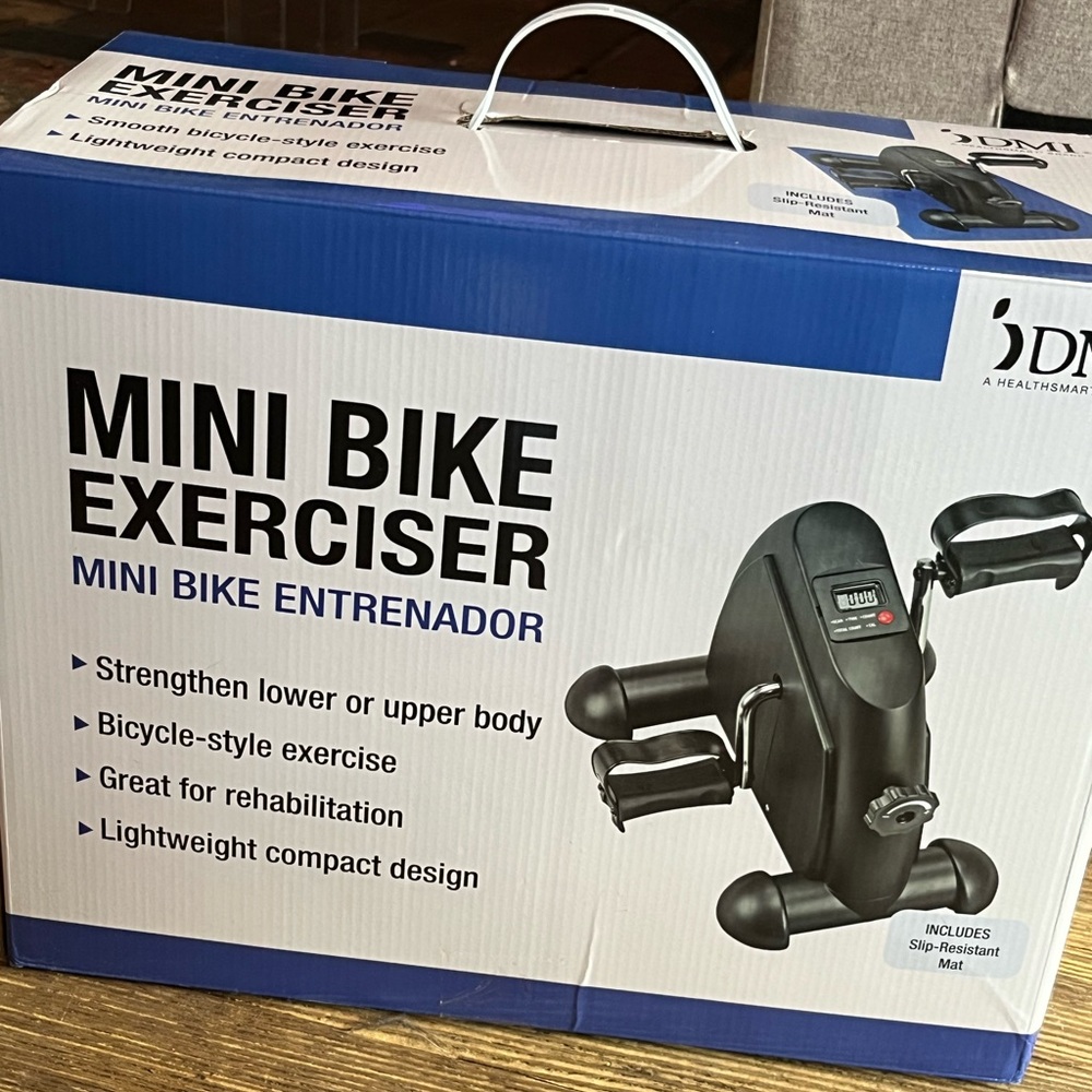 NEW DMI BLACK  MINI EXERCISE BIKE CONSOLE LOW IMPACT EXERCISE FOR ARMS & LEGS